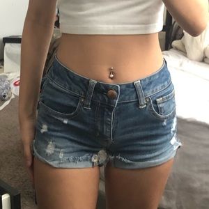 Mid Rise Jean Shorts